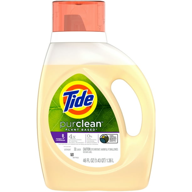 Tide Purclean Plant Based Liquid Laundry Detergent, Honey ...