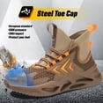 thumbnail image 2 of Steel Toe Shoes for Men Comfortable Work Safety Shoes Lightweight Steel Toe Sneakers for Men Puncture Proof Indestructible Mens Work Shoes Sneakers, 2 of 7
