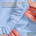 thumbnail image 2 of Elaine Karen 1800 Series - Soft Brushed Microfiber - Striped TWIN Bed Sheet Set, Light Blue, 2 of 8