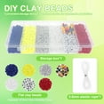 thumbnail image 3 of Wekvgz 5200pcs Pony Clay Beads 6mm DIY Bracelet Kit Clay Beads with String Portable Clay Bead Charms Multifunctional Bracelet Making Beads for Kids Adults Handmade Enthusiasts, 3 of 11