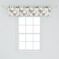 thumbnail image 2 of Ambesonne Dahlia Valance Pack of 2, Botanical Herbs Soft Tones, 54"X12", Ivory and Grey, 2 of 4