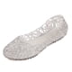 thumbnail image 2 of Verano Hollow Out Bird's Nest Sandalias Zapatos de gelatina de cristal brillante Zapatos con agujeros planos Zapatos de playa, 2 of 6