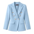 thumbnail image 7 of FAHUOMU Women's Blazer Suit Set Two Piece Business Outfit Office Wear Outfits Solid Color Elegant Tailored Professional Matching Sets, 7 of 7