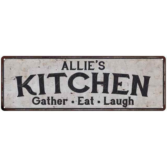 ALLIE's Kitchen Gift Rustic Chic Decor Gift 6x18 Sign 206180051193