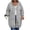 Gray plus size long zip hoodie women a1, variant on thefmos Women's Plus Size Hooded Zip Up Sweatshirt Long Length Solid Color Casual Coat Fashion Fall Winter Outfit, Army Green 2XL
