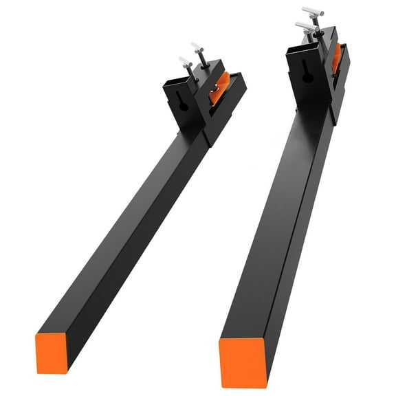 Telyswee 60" Pallet Fork, 4000 LBS Clamp on Pallet Forks, Tractor Bucket Forks for Loader Bucket Skid Steer Tractor, 45" x 1.9" Fork Length
