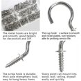 thumbnail image 3 of Stainless Steel Eye Hooks, Metal Cup Hooks For Hanging Objects, Anti-Rust Screw Hooks For Indoor And Outdoor Applications, Space Saving Design, 7 Sizes Included, 3 of 5