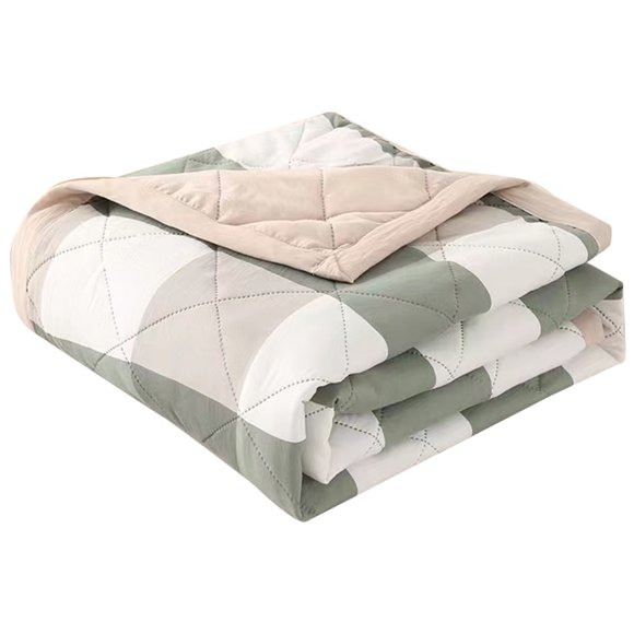 59x79IN Bed Cooling System, Checkered Lightweight Summer Cloth Air Conditioning Quilt Wrinkle Resistant Cooling Blankets for Hot Sleepers, Room Decor for Sofa, Couch, Bed, Camping, Travel