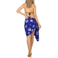thumbnail image 3 of HAPPY BAY Women's Beachwear Summer Pareo Costumes Theme Party Casual Swimsuit Swim Cover up Sarong Coverups Mini Skirt Beach Wraps One Size Royal, Allover Skulls, 3 of 4