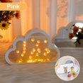 thumbnail image 1 of Lámpara de tulipán con espejo de nube, luz nocturna artesanal, adornos de dormitorio de niña, marco de fotos creativo, lámparas de mesa, mesita de noche, cumpleaños hecho a mano, 1 of 4