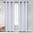 thumbnail image 6 of Superior Jaxon Blackout Curtains Set of 2, Grommet Header Curtain Panel Pair, 42"W x 108"L, Platinum, 6 of 6