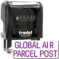 thumbnail image 1 of Self-Inking Global Air Parcel Post Stamp, Trodat Printy 4911, Press and Print Stamping, Impression Size 5/8" x 1-1/2", Up to 10,000 Impressions - Purple Ink, 1 of 10