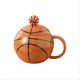 thumbnail image 1 of de Café de Baloncesto con Tapa y Cuchara, Juego de Regalo de Cerámica Deportiva para el Día del Padre., 1 of 6
