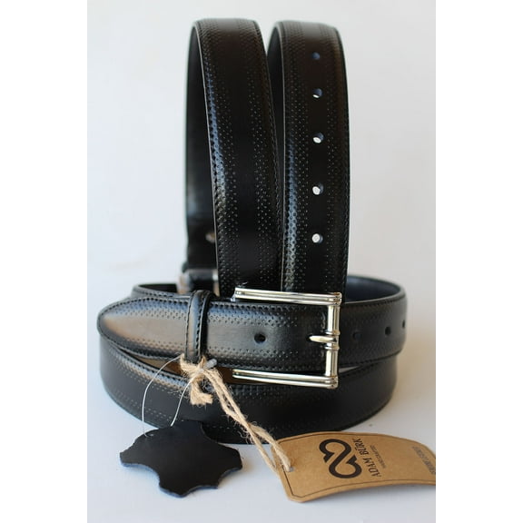 37-38 Adam Burk Men's Casual Dress Leather Belt Black 26AB07