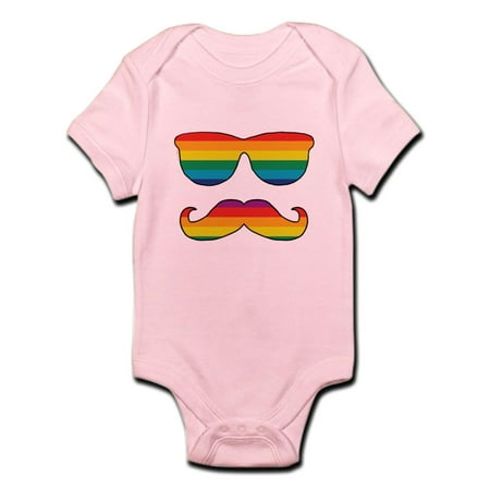 

CafePress - Rainbow Funny Face Infant Bodysuit - Baby Light Bodysuit