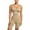 Mid-Thigh Shorts - Beige, variant on ToBeInStyle Women's Full Body Slimming Bodysuit Shapers - Briefs - Black