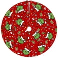 thumbnail image 2 of YISITIAN 48 Inch Festive Christmas Tree Skirt with Whimsical Character & Holiday Patterns, Large Decor Mat for Indoor Outdoor Holiday Party Decorations AZ1014-0216, 2 of 6