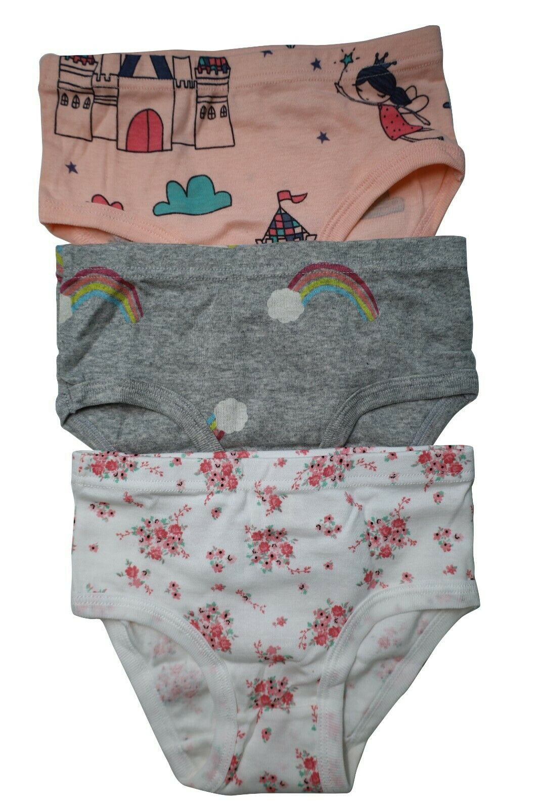 3 Packs Toddler Little Girls Kids Underwear Cotton Briefs Size 2T 3T 4T