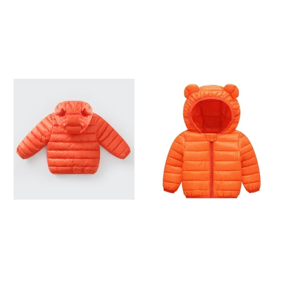 Baby Winter Coat,Baby Boys Puffer Coat Cute Bear Ear Hooded Jackets With Pockets Lightweight Puffer Jacket For Baby Boys Outerwear Coats Little Boys Girls Clothes