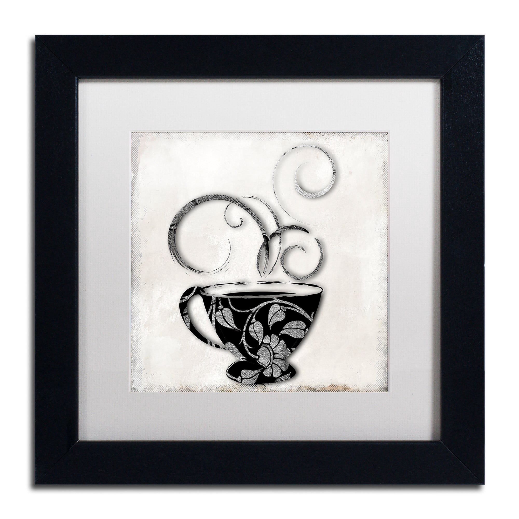 Trademark Fine Art "Silver Brewed 1" Canvas Art by Color Bakery, White Matte, Black Frame