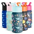 thumbnail image 3 of Botella de agua Simple Modern Summit Kids con tapa de pajita aislante, 3 of 5