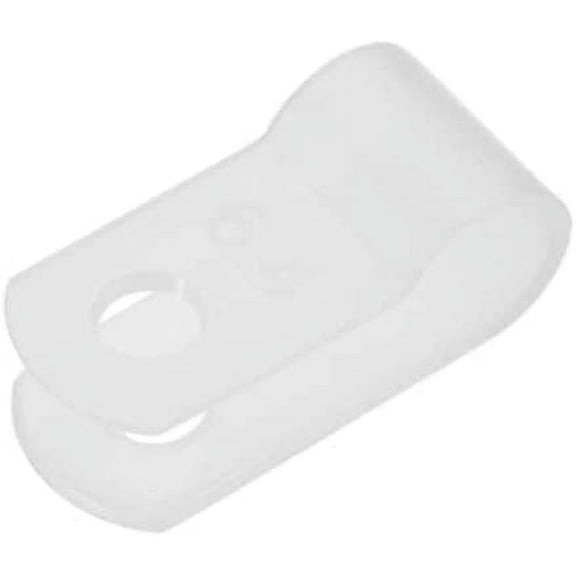 Cable Clips Wire Holder R Type Clamp Fastener 6.4mm for Home Office Cords Management White 100Pcs