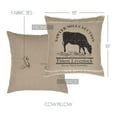 thumbnail image 4 of VHC Brands Farmhouse Pillows & Throws - Sawyer Mill Tan Cow 18" x 18" Pillow, 18x18, Charcoal Grey, 4 of 6