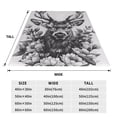 thumbnail image 3 of Salouo Monochrome Deer Floral Print Bed Blankets,Flannel Blanket Comfortable Air Conditioning Blanket Lightweight Blanket for Sofa Bed Travel & Couch -80"x60", 3 of 8