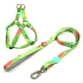 thumbnail image 2 of Flmtop Gilet Ceinture Poitrine Anti-Déflagrante Réglable Polyester Chien de Marche Laisses de Sécurité pour Chiot Vert, 2 of 9