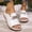 White, variant on Women's Wedge Heel Flip Flops, Thick Sole Spring/Summer Metal Accent Detail Comfortable Slippers with Arch Support Black 9