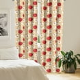 thumbnail image 2 of Ambesonne Fruits Window Curtains, Fresh Fruit Slices Pie, Each 28" W x 63" L, Cream Red Beige, 2 of 4