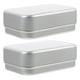 thumbnail image 2 of GOOHOCHY 2 jaboneras de aluminio con autodrenaje, caja de metal con tapa abatible, contenedor vacío grande, estuche portátil para acampar, viajes y baño., 2 of 8