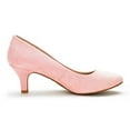 thumbnail image 5 of DREAM PAIRS Women's Bridal Wedding Party Low Heel Pump Shoes LUVLY PINK/SUEDE Size 5.5, 5 of 6