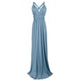 thumbnail image 4 of CIENVNSTG Women Sexy Sleeveless V-Neck Maxi Dress Evening Long Prom A-Line Dress Spaghetti Strap Wedding Cocktail Maxi Gown Light Blue L, 4 of 6