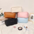 thumbnail image 5 of Bolsa de maquillaje popular con alto valor de belleza, bolsa de maquillaje de gran capacidad, almacenamiento de viaje conveniente, bolsa de baño de PU, 5 of 5
