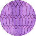thumbnail image 1 of Ahgly Company Machine Washable Indoor Round Transitional Violet Purple Area Rugs, 7' Round, 1 of 7