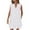 White, variant on Gspmoly Summer Dress, Women'S Casual European and New Women'S Shirt with V-Neck Solid Color Beach Sun Protection Dress Sleeveless V-Neck Knee Length Dress Cocktail Dress Prime Deals