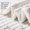 thumbnail image 3 of KASENTEX Quilt Mini Set-Stone Washed-Super Soft Bedspread-Light Weight-White Down Alternative Microfiber Fill-Machine Washable-Solid Colors, 2 King Shams, Ivory, King + 2 King, 3 of 5