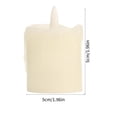thumbnail image 7 of KUKIDSVO Flameless LED Battery Operated Ivory Pillar Candle, Flickering Realistic Moving Flame, 1.97x1.97in Luminous Real Wax Indoor Home Decor(C), 7 of 7