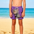 thumbnail image 1 of Pantalones cortos de playa para niños y niñas, de color liso, con estampado bonito, transpirables y con bolsillos, para verano, 1 of 9
