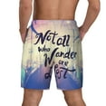 thumbnail image 4 of Goofa Not All Those Who Wander Are Lost Printed Men's Swim Trunks Board Shorts Quick Dry Mens Swimming Trunks with Compression Liner,Breathable Fit Hawaii Beach Shorts-Large, 4 of 9