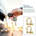 thumbnail image 2 of IFANLANDOR 2pcs Horseshoe Shackles D Ring with Shape Copper Golden Keychain Hardware for Backpacks, 2 of 8