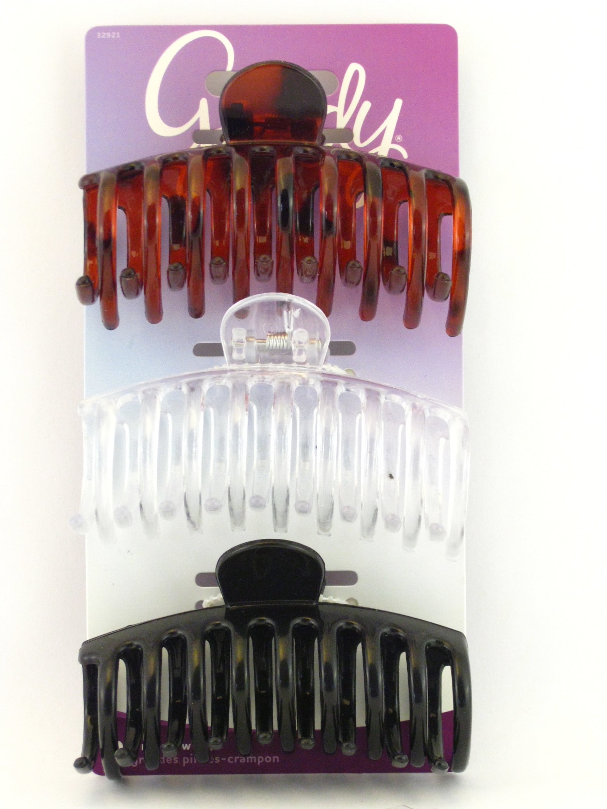 5 Hair Clips Plastic Claw Clamp Assorted Style/Size/Color 3.5" 3" 2.5" 