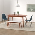 thumbnail image 2 of Poly & BARK Isla Modern Kitchen Chairs Set of 4 - Plastic Dining Chair with Metal Legs - Quick Assembly Simple Cafe Chairs Plastic for Indoor or Outdoor - Ocean Teal, 2 of 5