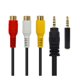 thumbnail image 1 of Cable de extensión de audio Qicheng & Lys de 3,5 mm macho a 3RCA hembra, 1 of 7