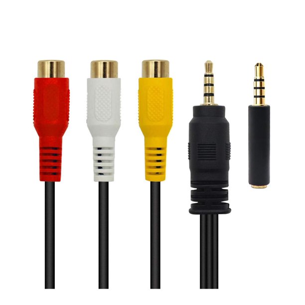 Cable de extensión de audio Qicheng & Lys de 3,5 mm macho a 3RCA hembra