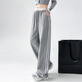 Huesdet Baggy Sweatpants For Women Elastic High Waisted Wide Leg