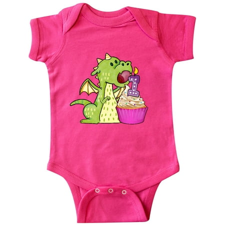 

Inktastic Dragon Cupcake 1st Birthday Gift Baby Boy or Baby Girl Bodysuit
