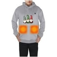 thumbnail image 6 of Bcresic,Unisex Heated Hoodies Soft Fleece Electric Heating Hoodie for Men Women Lightweight Kangaroo Pocket Winter Sweatshirt 5 Zones Heating Fleece Hooded(Gray,L), 6 of 6