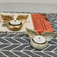 thumbnail image 5 of Qisuw Angel Wings Candle Holder Resin Statue Home Decoration Prayer Candlestick Gifts, 5 of 13